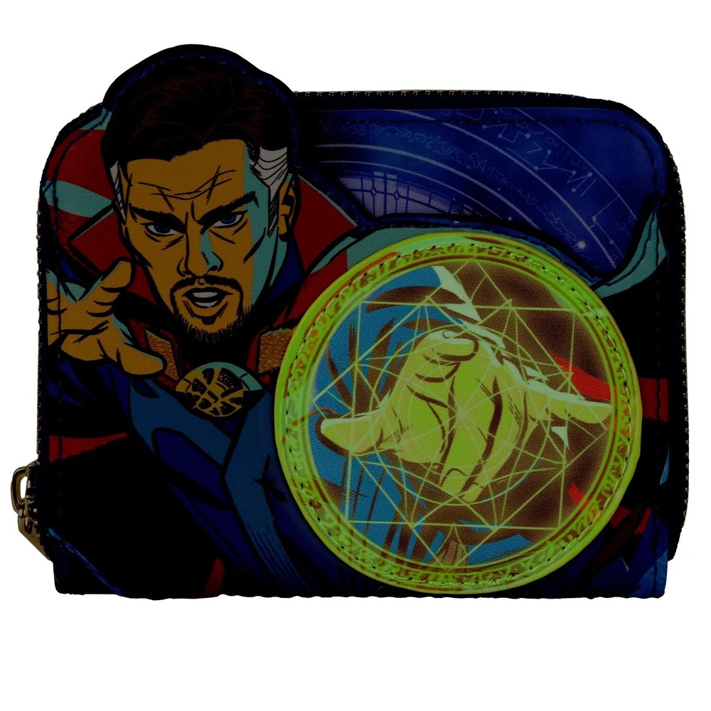NWT Loungefly Marvel Comic Dr Strange Multiverse of Madness Wallet/Backpack set - Picture 7 of 12